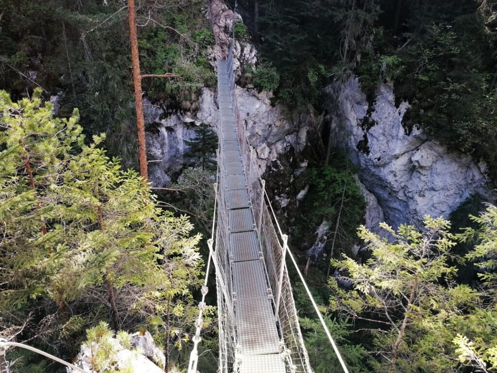 Cheile Bicajelului, Podul suspendat