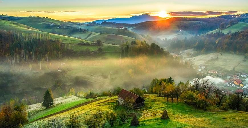 Panorama Bucovinei la răsărit
