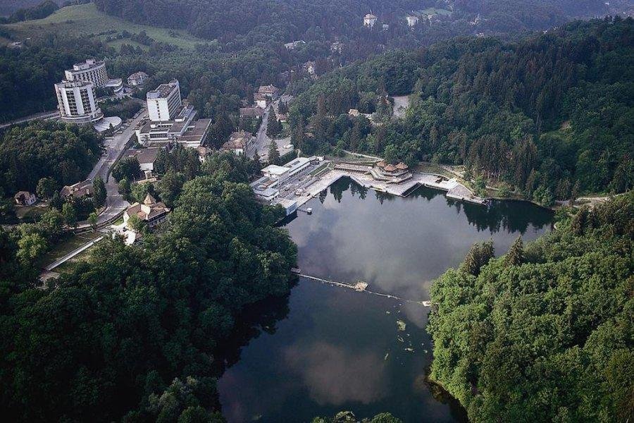 Panorama stațiunii Sovata la răsărit.